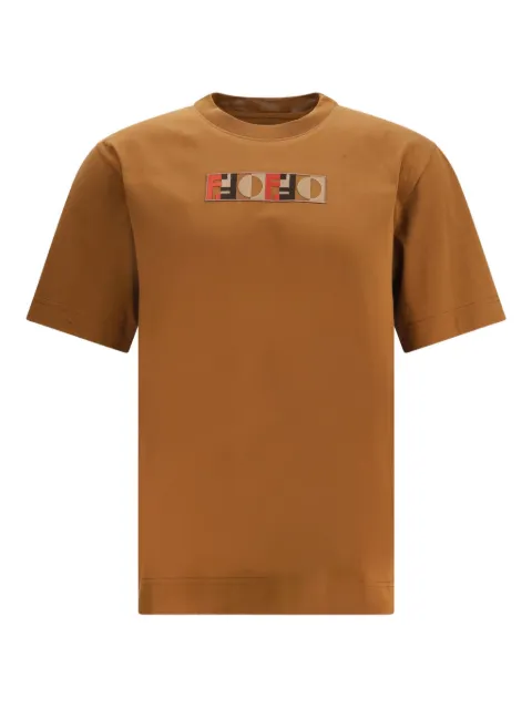 FENDI logo-embroidered T-Shirt