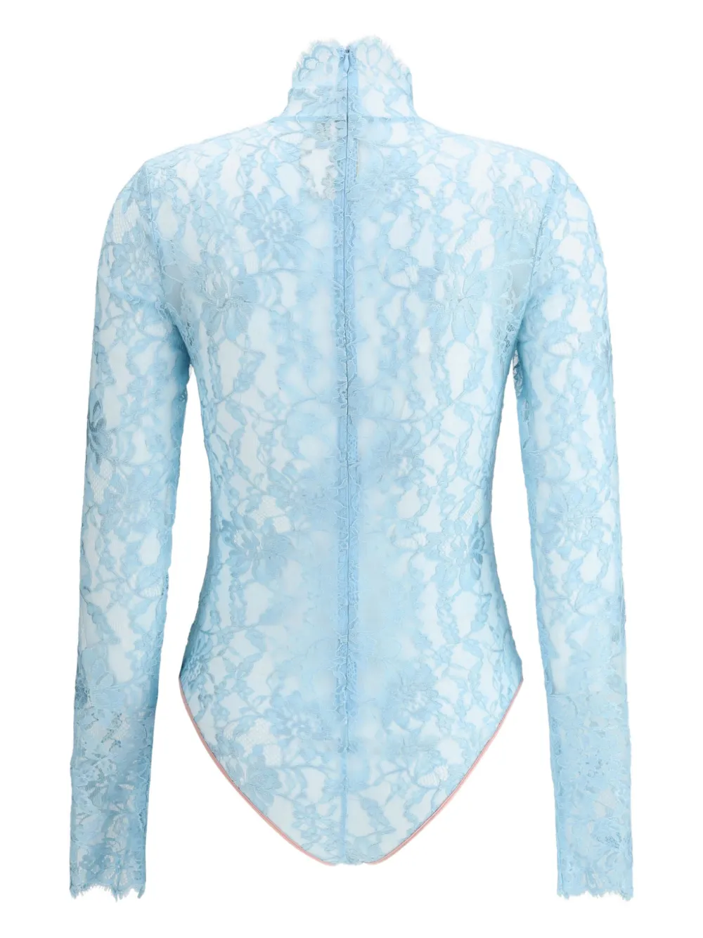 Valentino Garavani floral-lace bodysuit - Blauw