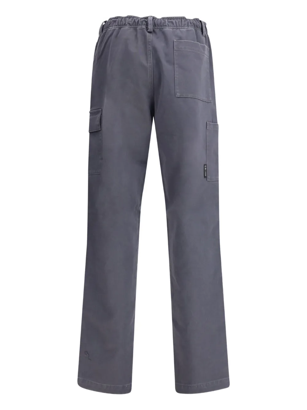 GR10K cargo-pocket washed trousers - Grijs