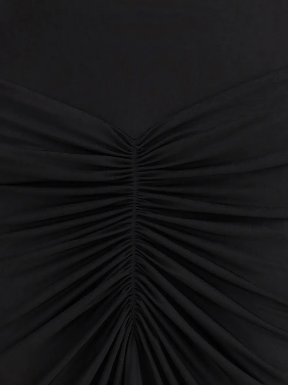 The Andamane Turtleneck Gathered Warwick Dress In Black