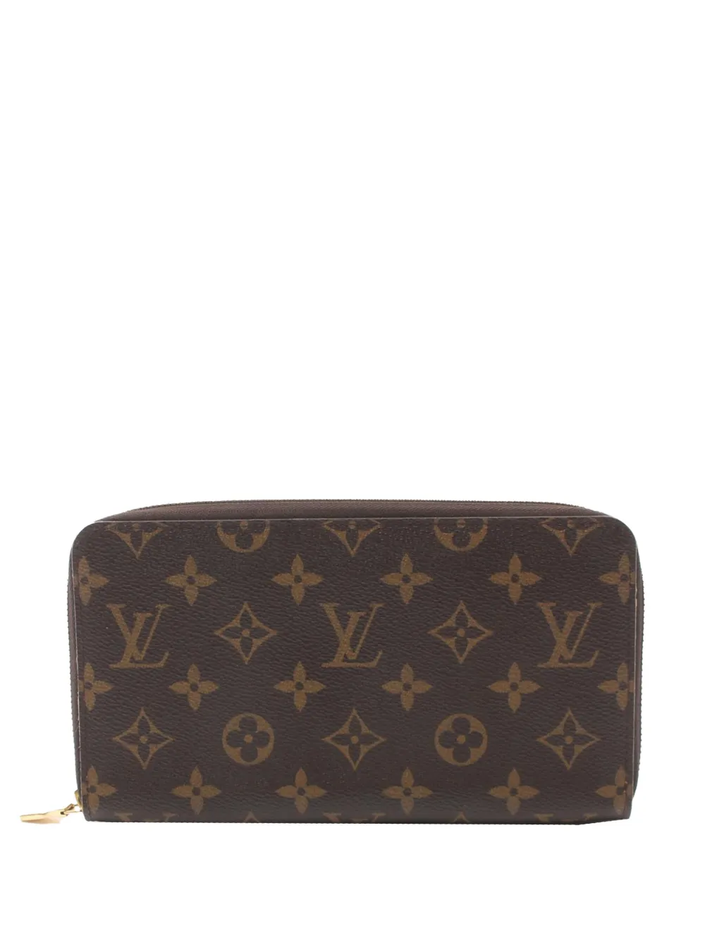 Pre-owned Louis Vuitton 2021-2025 Monogram Zippy Organizer Wallet Long Wallets In Brown