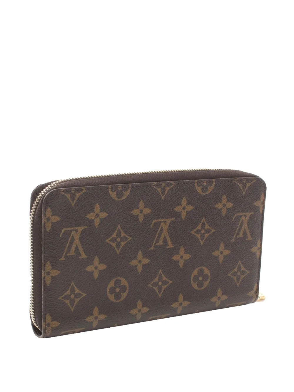 Pre-owned Louis Vuitton 2021-2025 Monogram Zippy Organizer Wallet Long Wallets In Brown