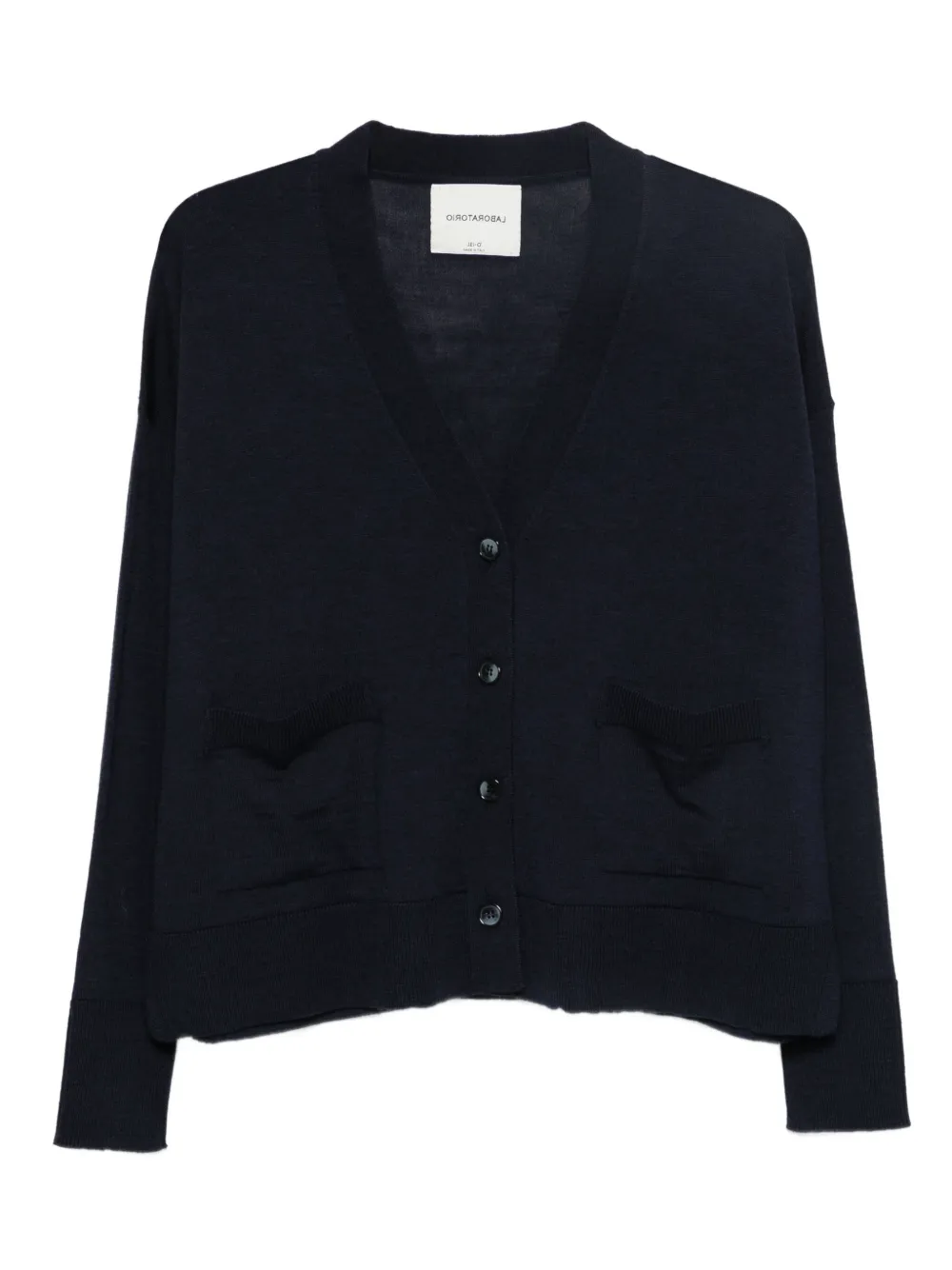 Laboratorio Capri Pocketed Buttoned Cardigan In Blue