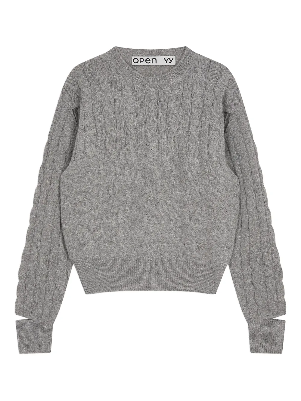 Open YY suéter con cuello redondo | gris | Image 1