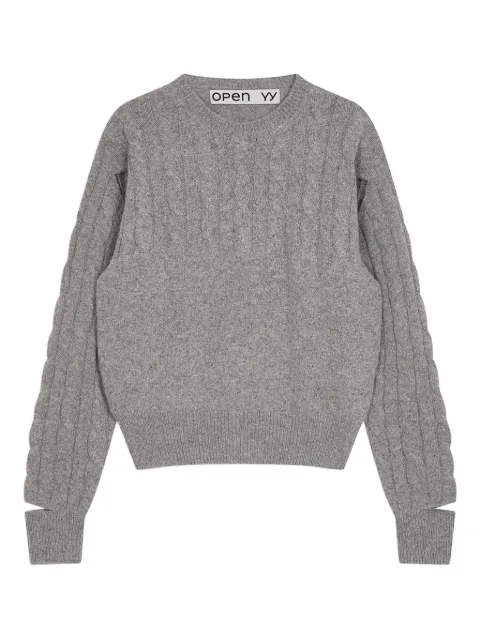 Open YY crew-neck sweater