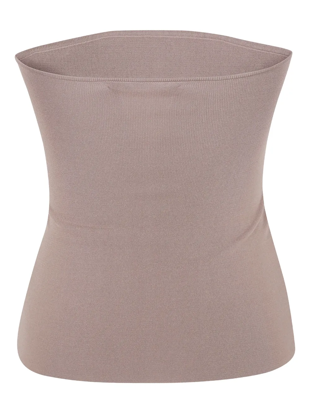 Entire Studios Ribbed-knit Strapless Top In Purple