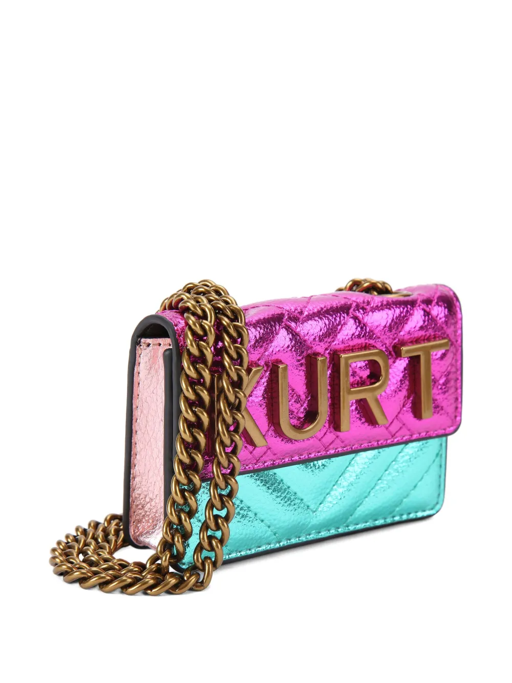 Kurt Geiger Micro Kensington Kurt Shoulder Bag In Purple