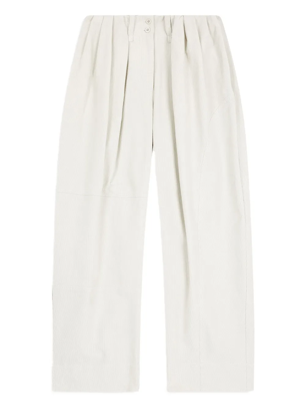 Open Yy Cotton Palazzo Trousers In White