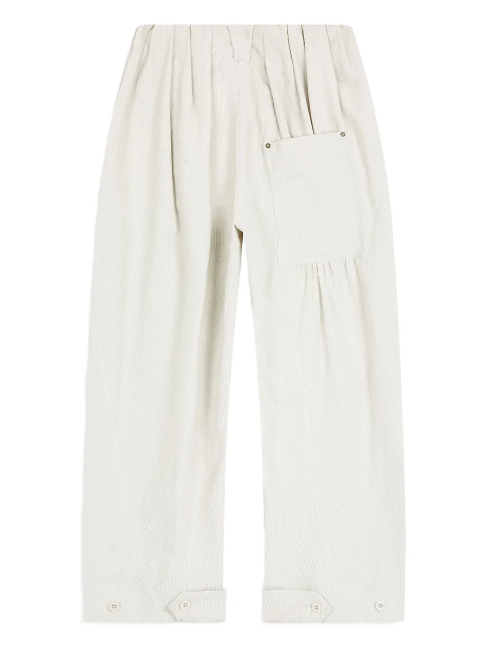 Open Yy Cotton Palazzo Trousers In White