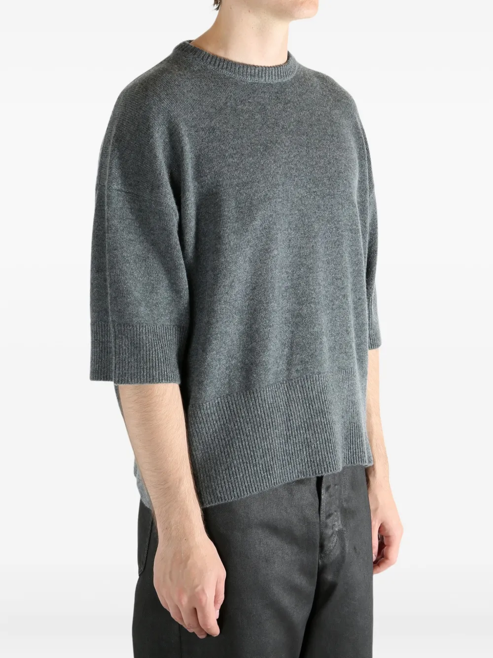 Short-Sleeve Cashmere Jumper