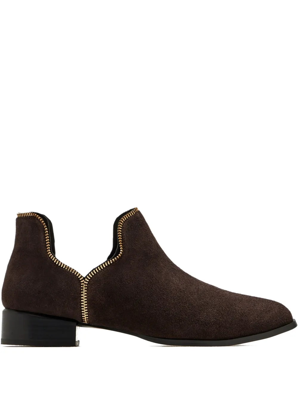 Senso Laarzen met ritsdetail Bruin
