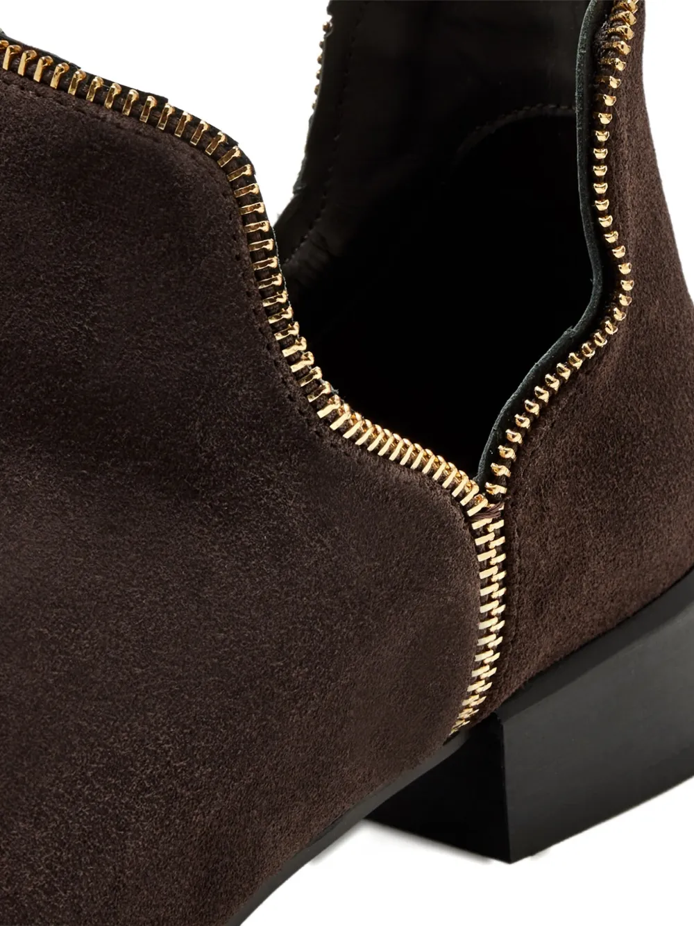 Senso Laarzen met ritsdetail Bruin