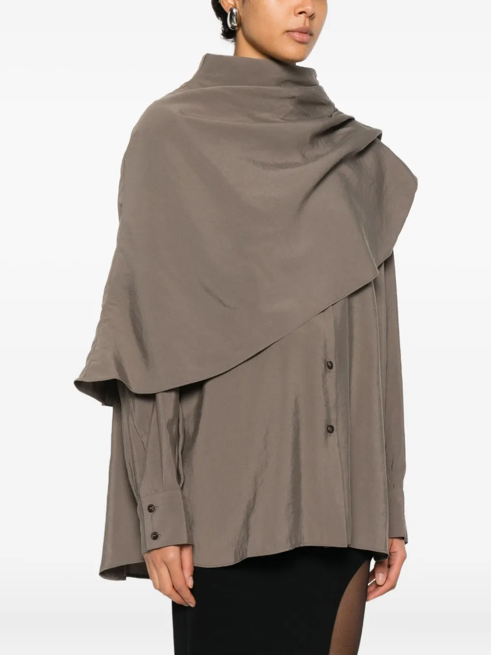 Magda Butrym Blouse met knoop Grijs