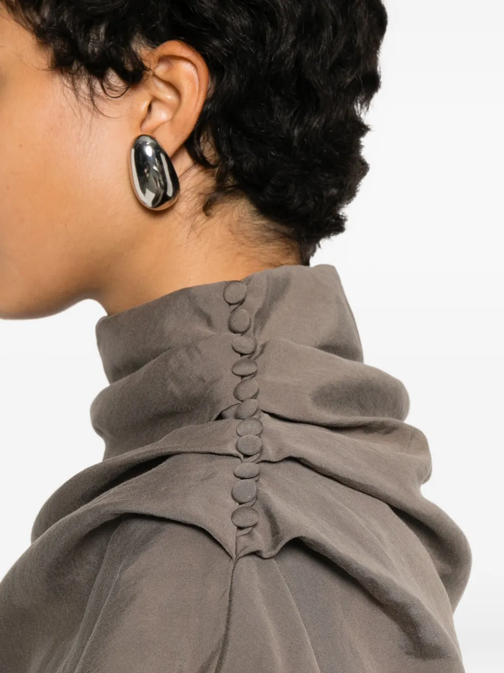 Magda Butrym Blouse met knoop Grijs