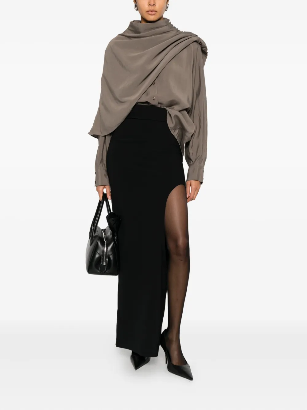 Magda Butrym classic button shirt - Grijs