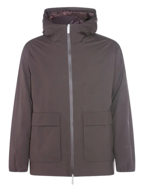Laminar hooded padded coat
