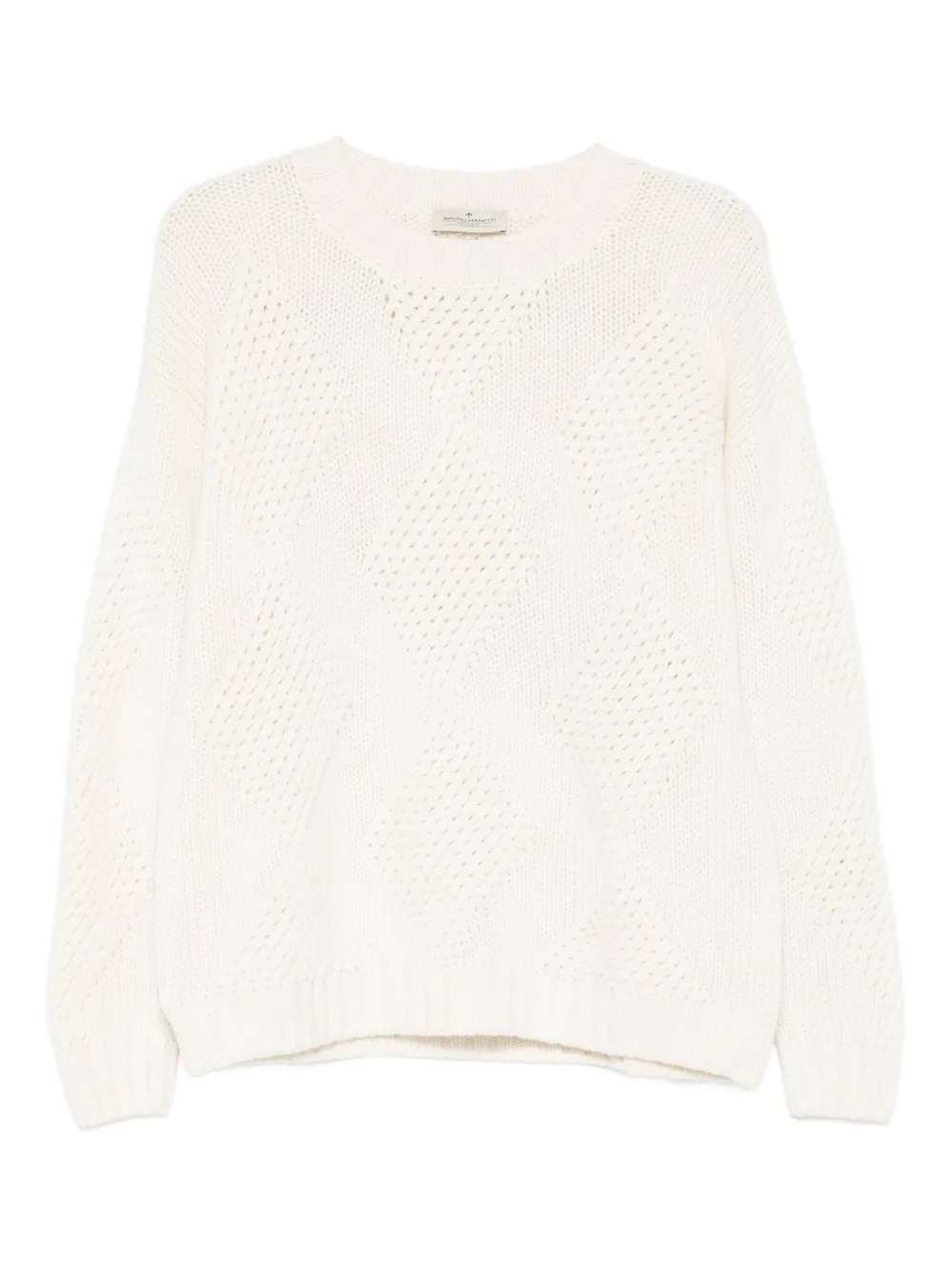 Bruno Manetti Open-work Sweater In Neutral