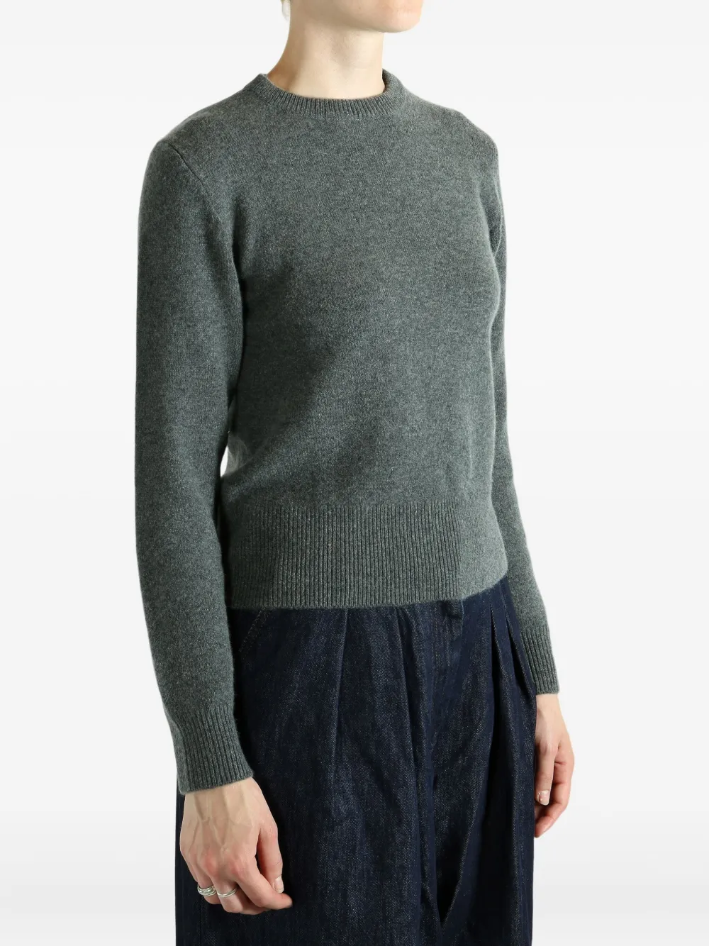 extreme cashmere Trui met gemêleerd-effect Grijs