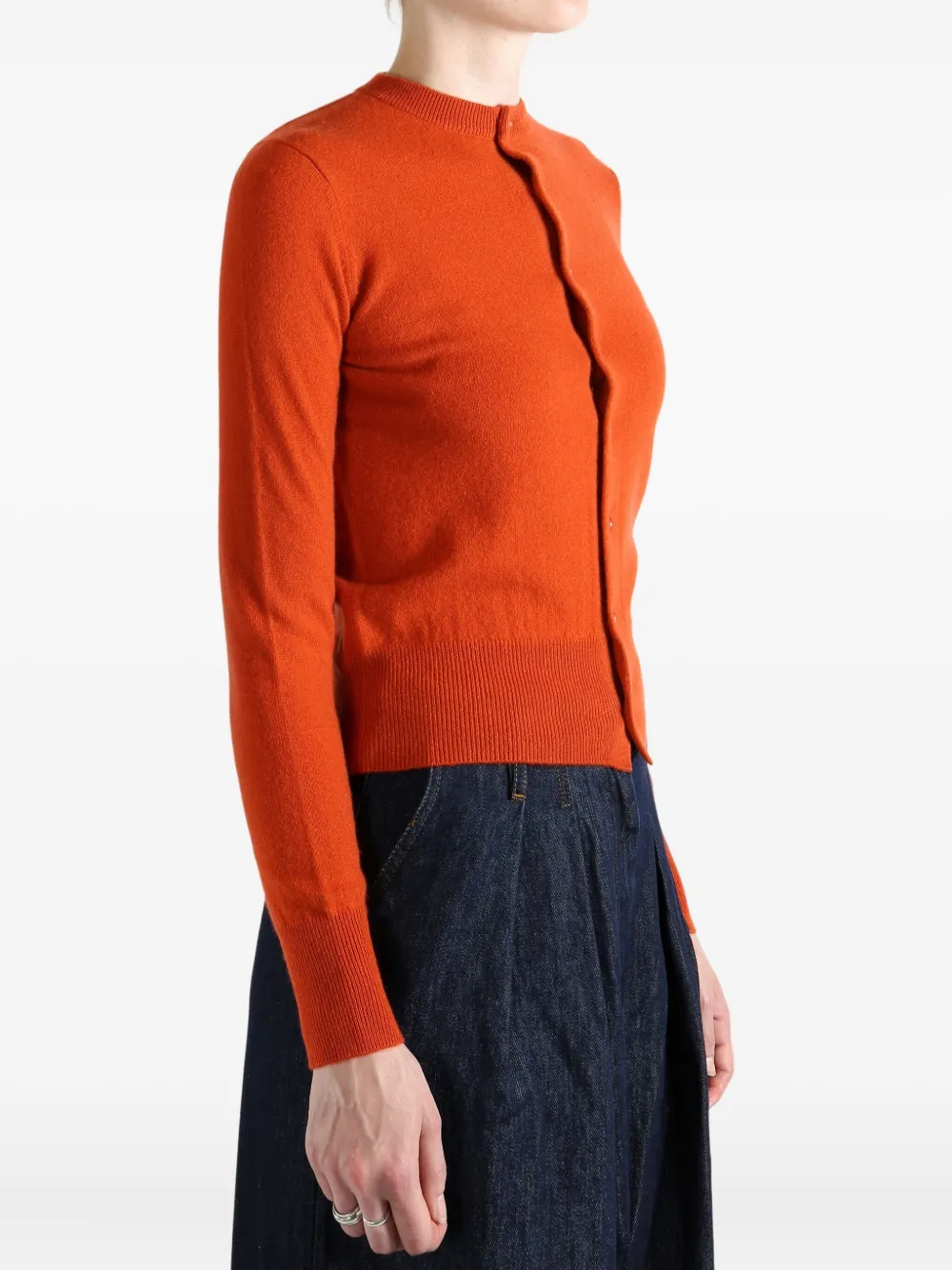 extreme cashmere Kasjmier vest met knopen Oranje