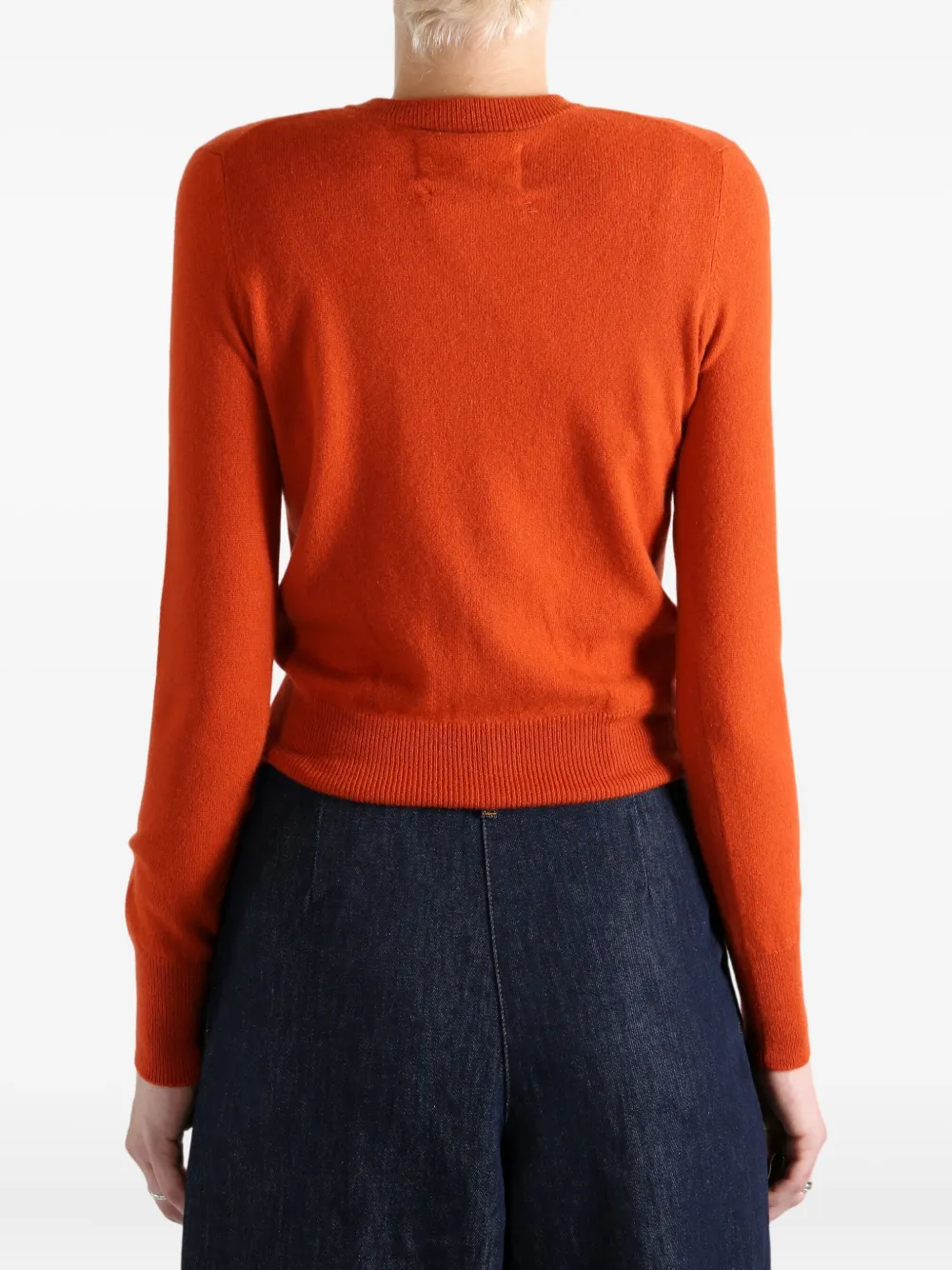 extreme cashmere Kasjmier vest met knopen Oranje