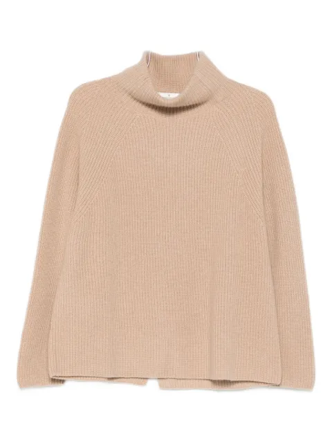 Bruno Manetti Gerippter Pullover mit Rollkragen