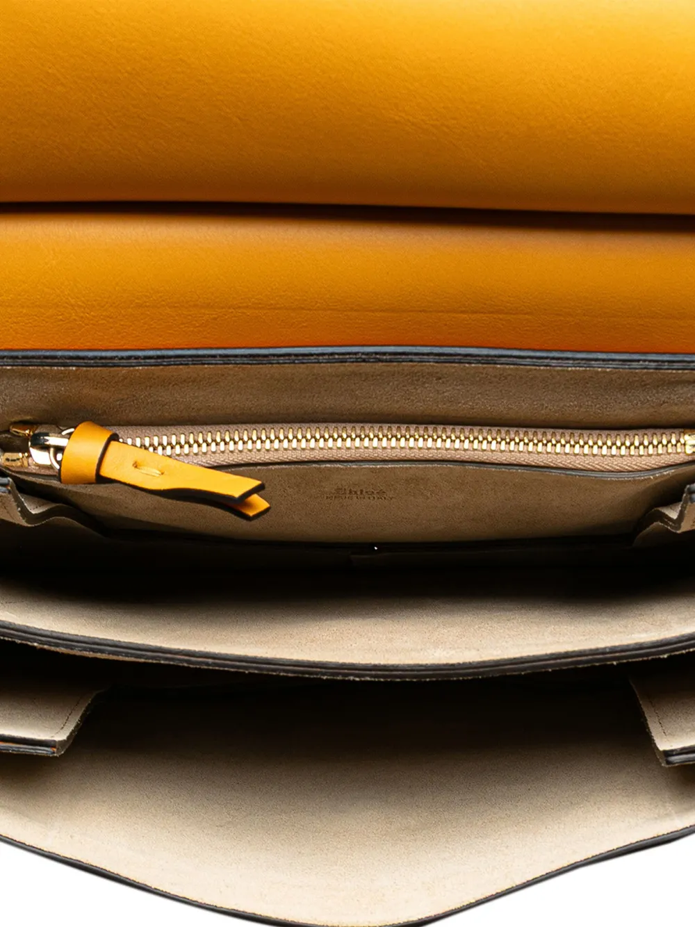 Pre-owned Chloé 2016 Medium Leather Faye Shoulder Bag In Yellow