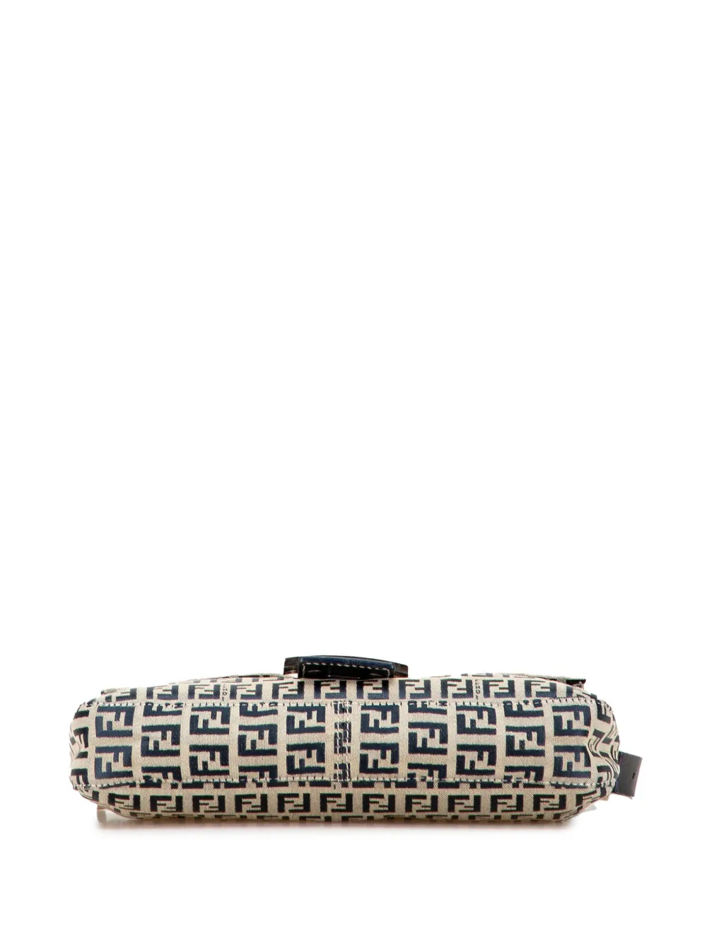 Pre-owned Fendi 20th Century Zucchino Canvas Baguette Shoulder Bag In Gray