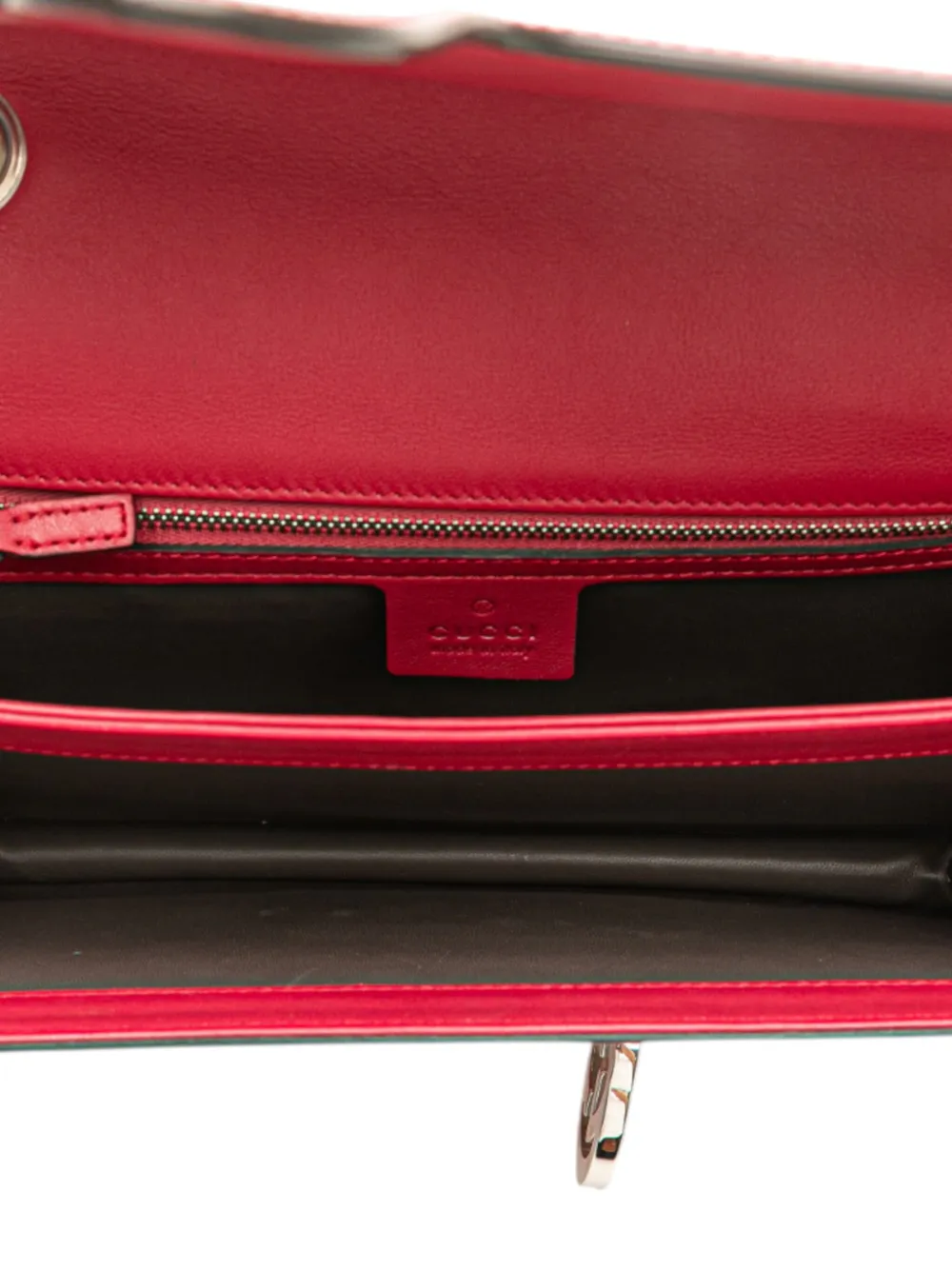 Pre-owned Gucci 2000-2015 Medium Patent Dollar Interlocking G Crossbody Bag In Red