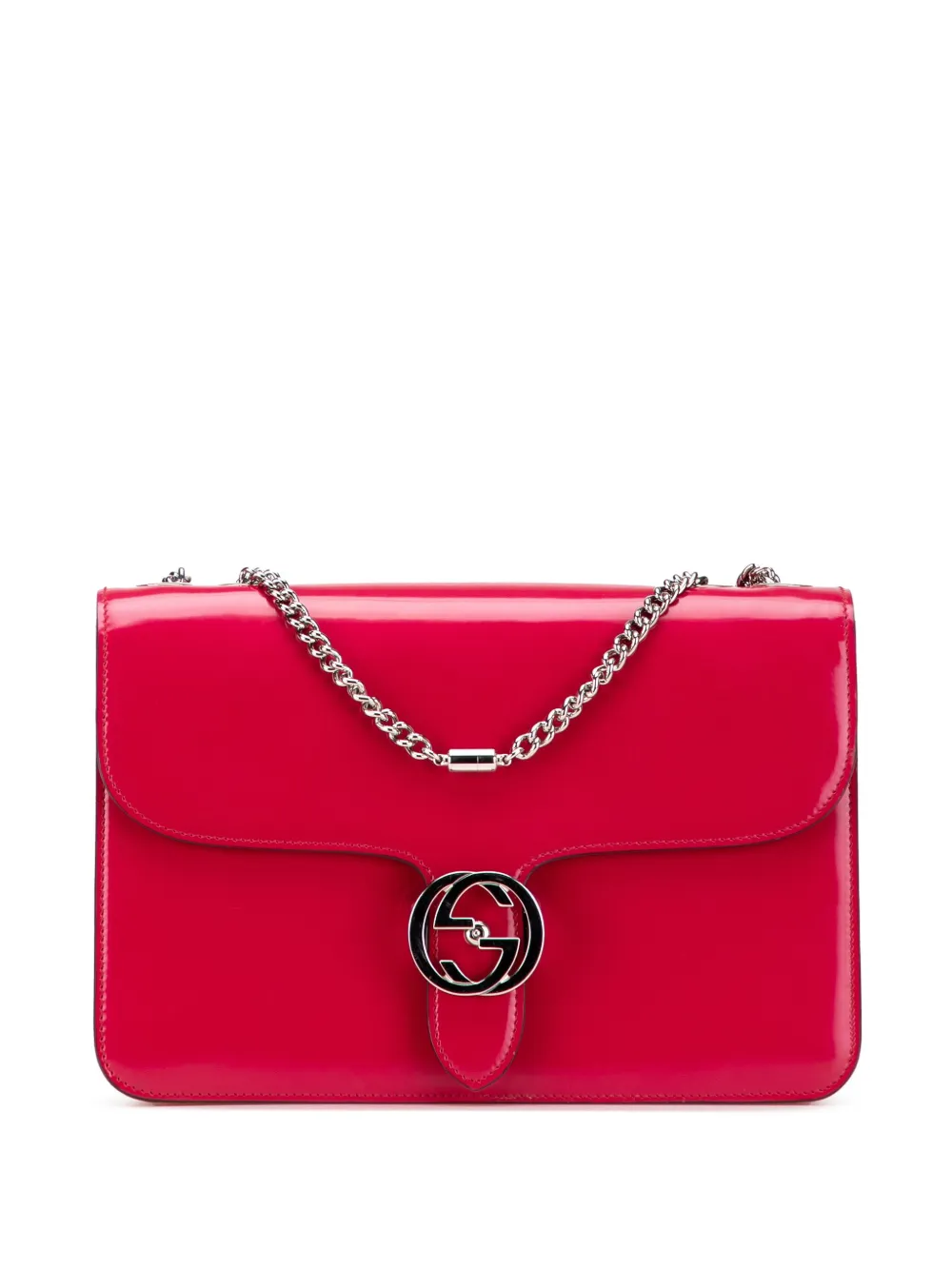 Gucci Pre-Owned 2000-2015 Medium Patent Dollar Interlocking G crossbody bag | Red | Image 1