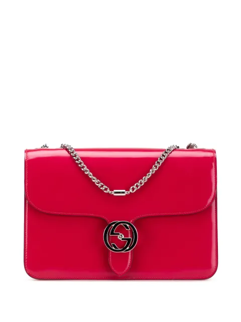 Gucci Pre-Owned 2000-2015 Medium Patent Dollar Interlocking G crossbody bag