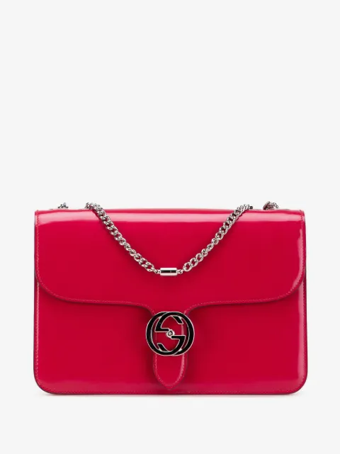 Gucci Pre-Owned 2000-2015 Medium Patent Dollar Interlocking G crossbody bag