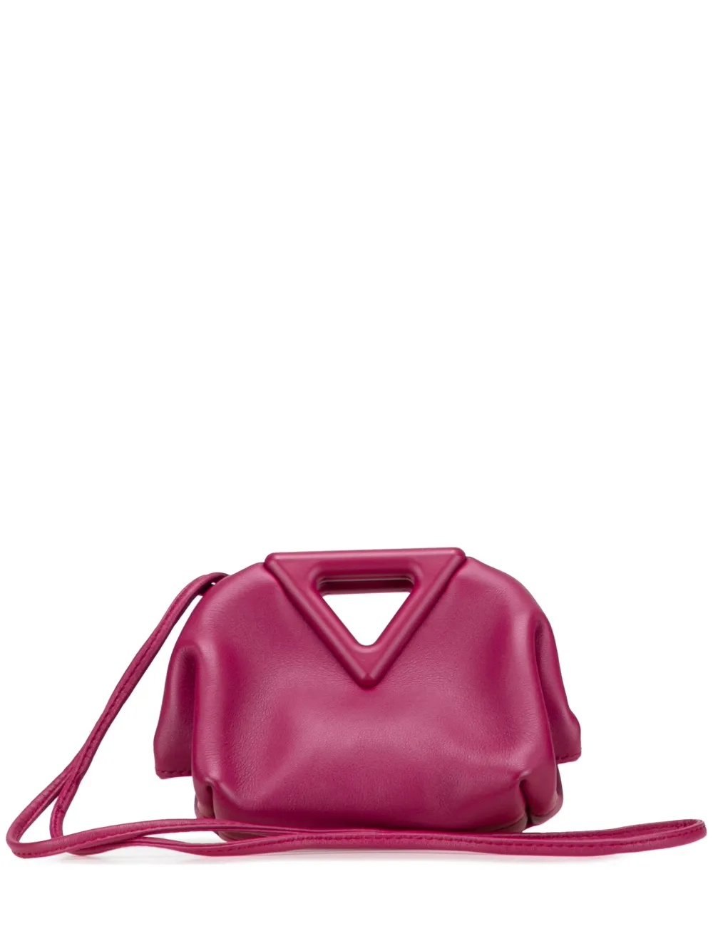 Pre-owned Bottega Veneta 2012-2025 Leather Point Coin Purse Satchel In Pink