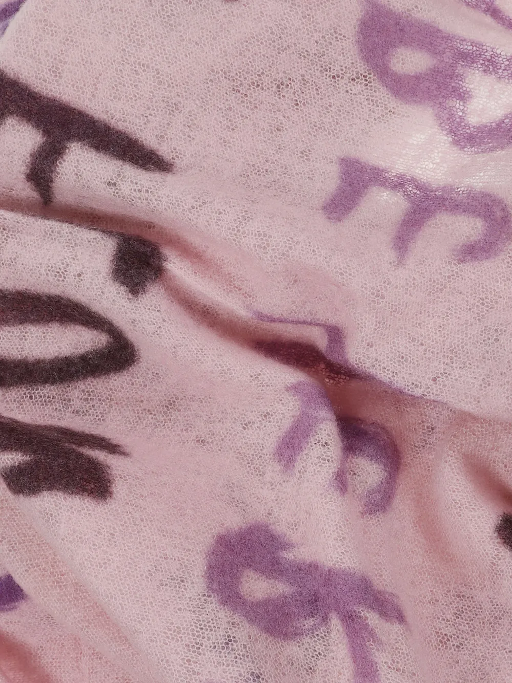 Mala Alisha Letters fringed scarf - Roze