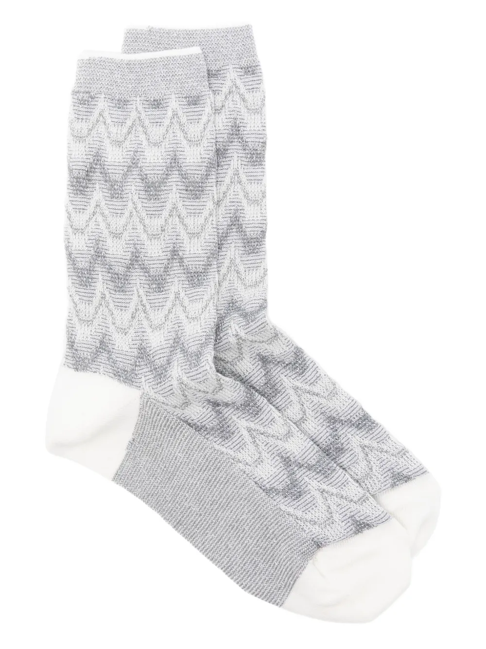 Missoni zig zag-pattern socks | Grey | Image 1