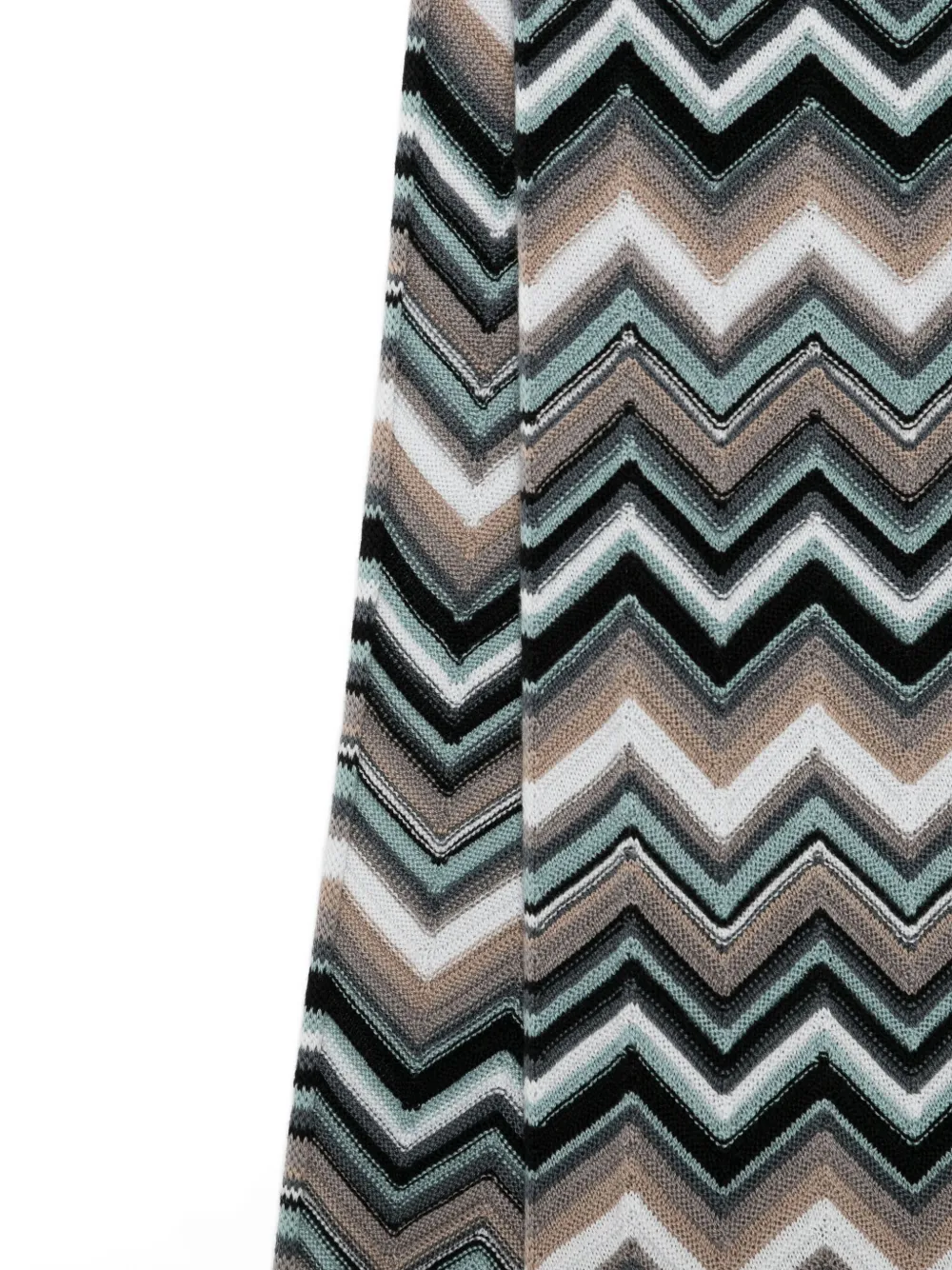 Missoni zigzag woven design scarf - Zwart