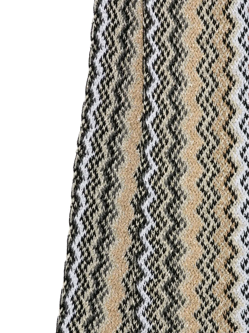 Missoni Sjaal met franje en zigzagprint - Goud