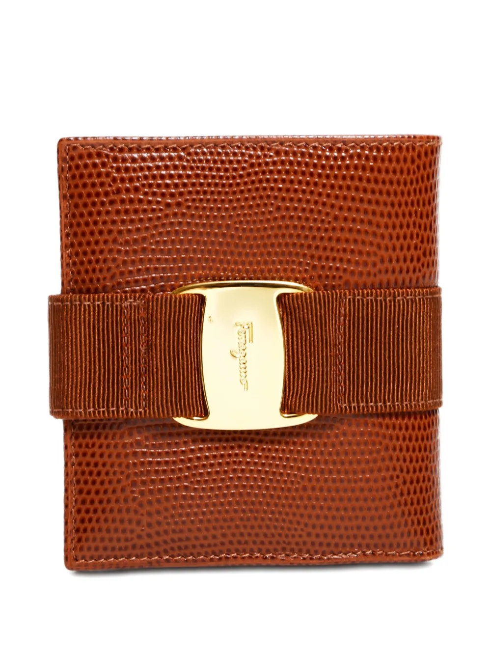Pre-owned Ferragamo 1990-2010 Vara Wallet In Brown