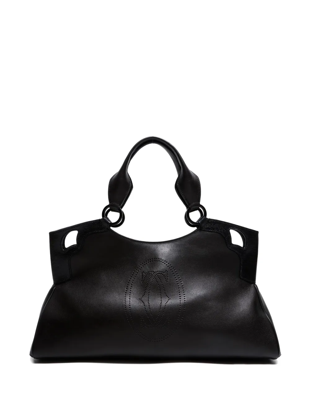 Pre-owned Cartier Marcello Handbag In Black