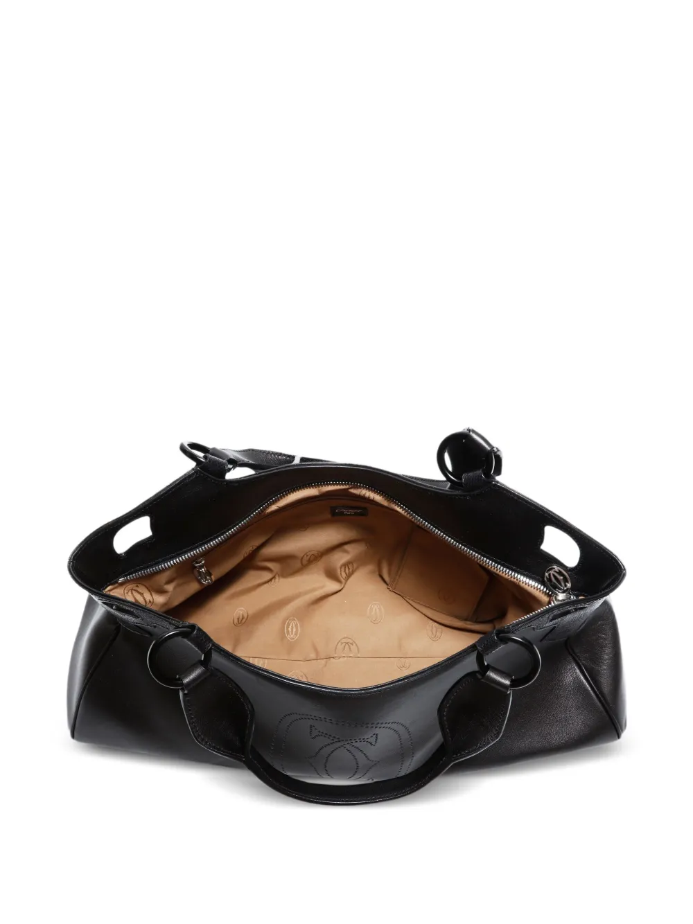Pre-owned Cartier Marcello Handbag In Black