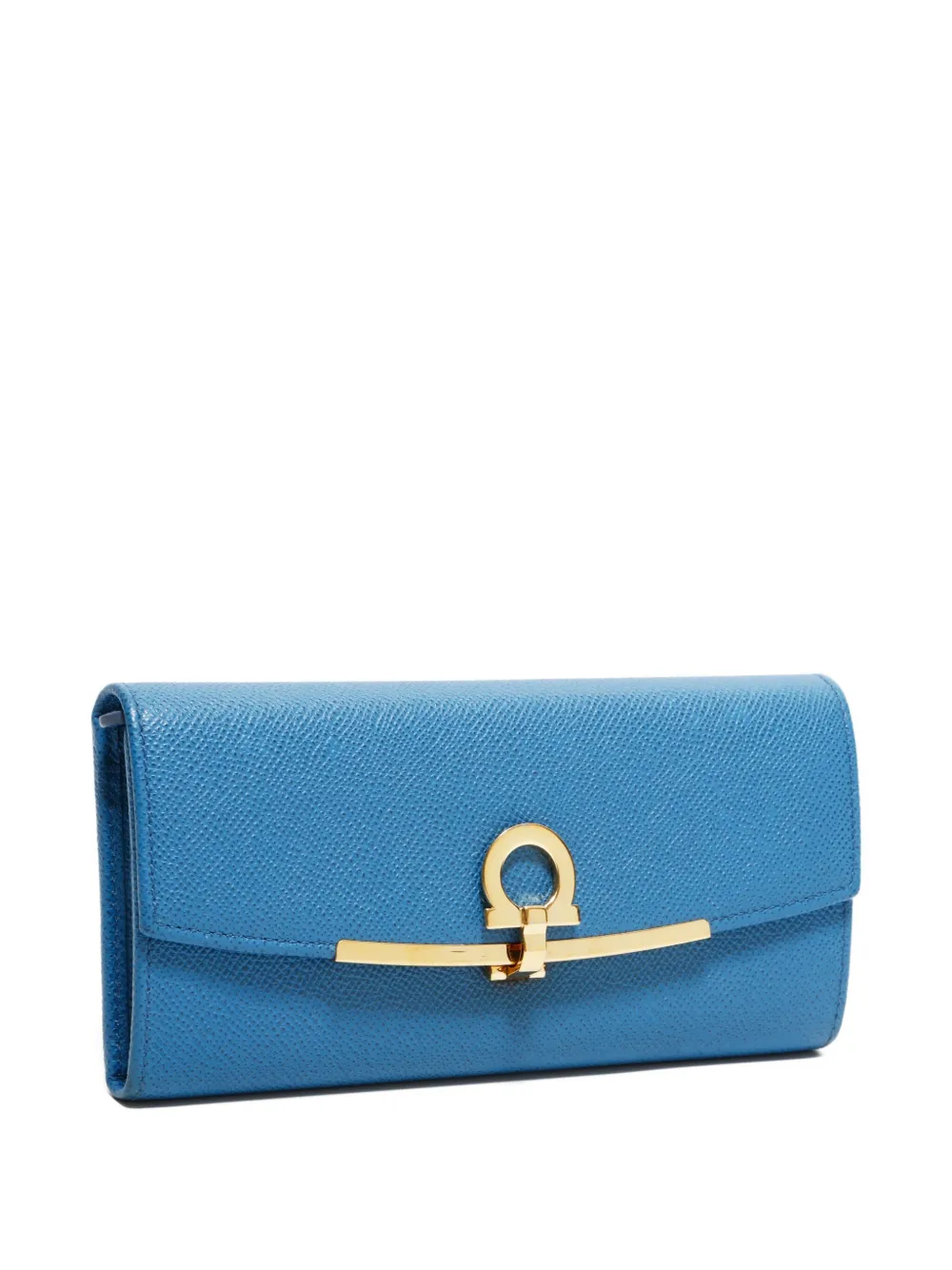 Pre-owned Ferragamo 2010-2025 Ganchini Wallet In Blue