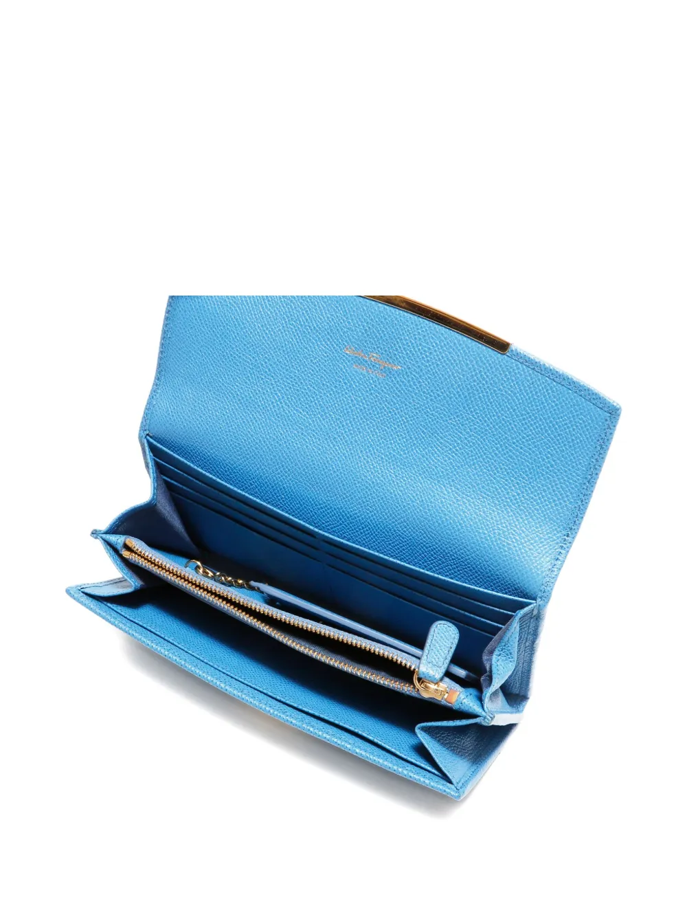 Pre-owned Ferragamo 2010-2025 Ganchini Wallet In Blue