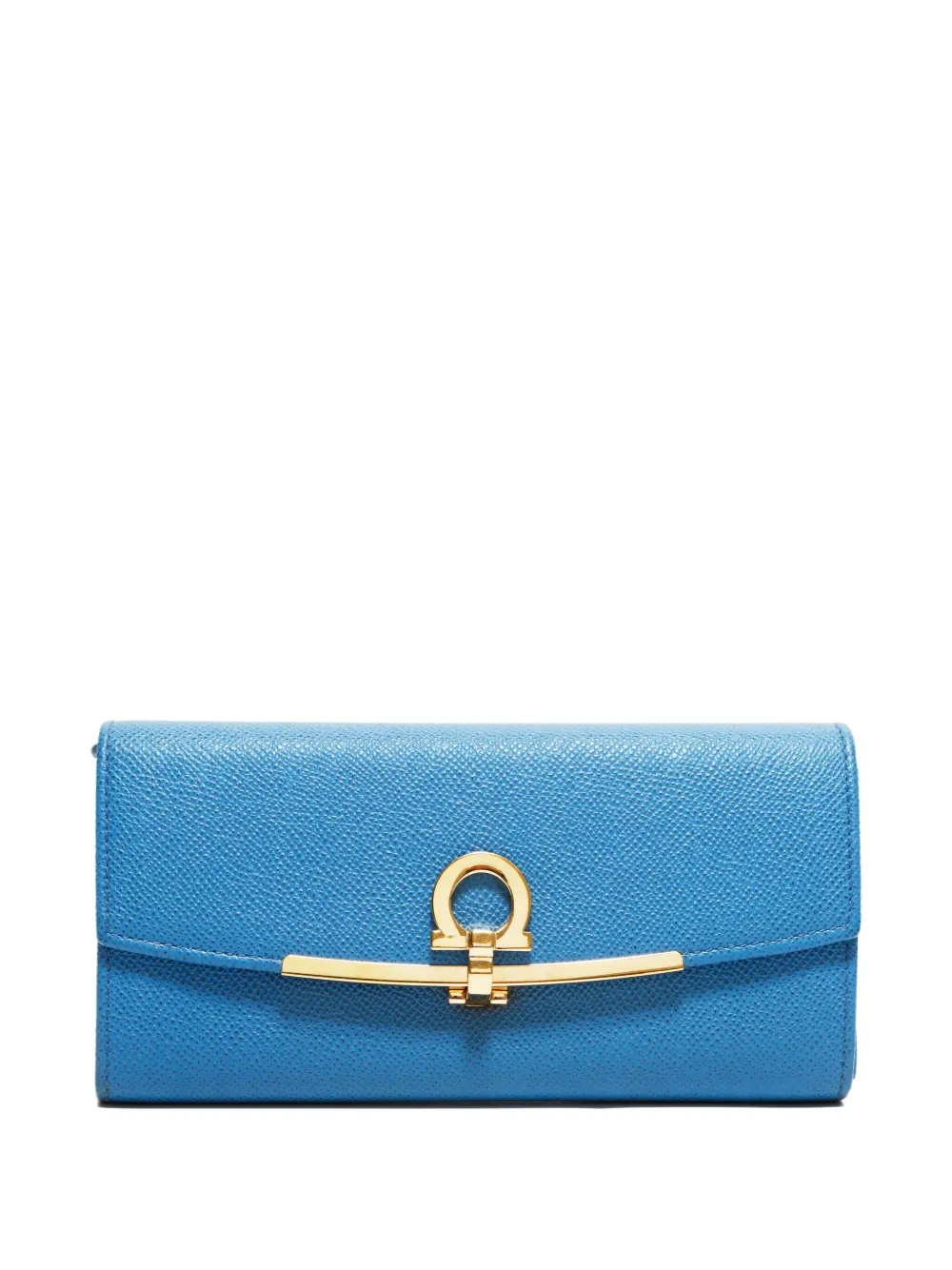 Pre-owned Ferragamo 2010-2025 Ganchini Wallet In Blue