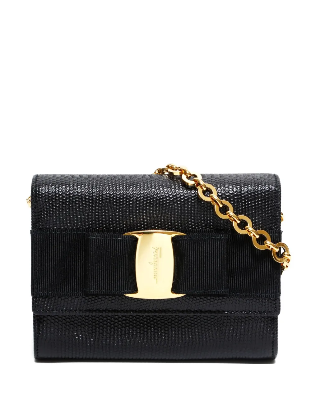 Pre-owned Ferragamo 1990-2010s Mini Vara Shoulder Bag In Black