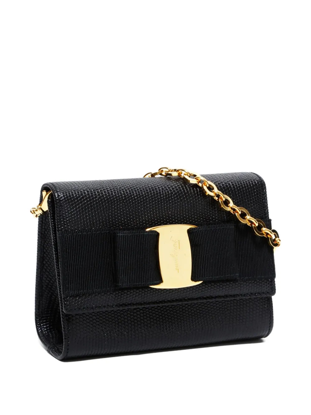Pre-owned Ferragamo 1990-2010s Mini Vara Shoulder Bag In Black