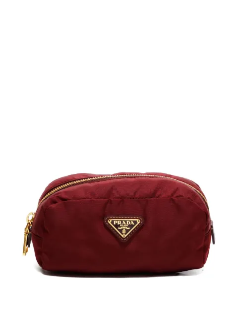 Prada Pre-Owned 2015-2025 triangle-logo pouch