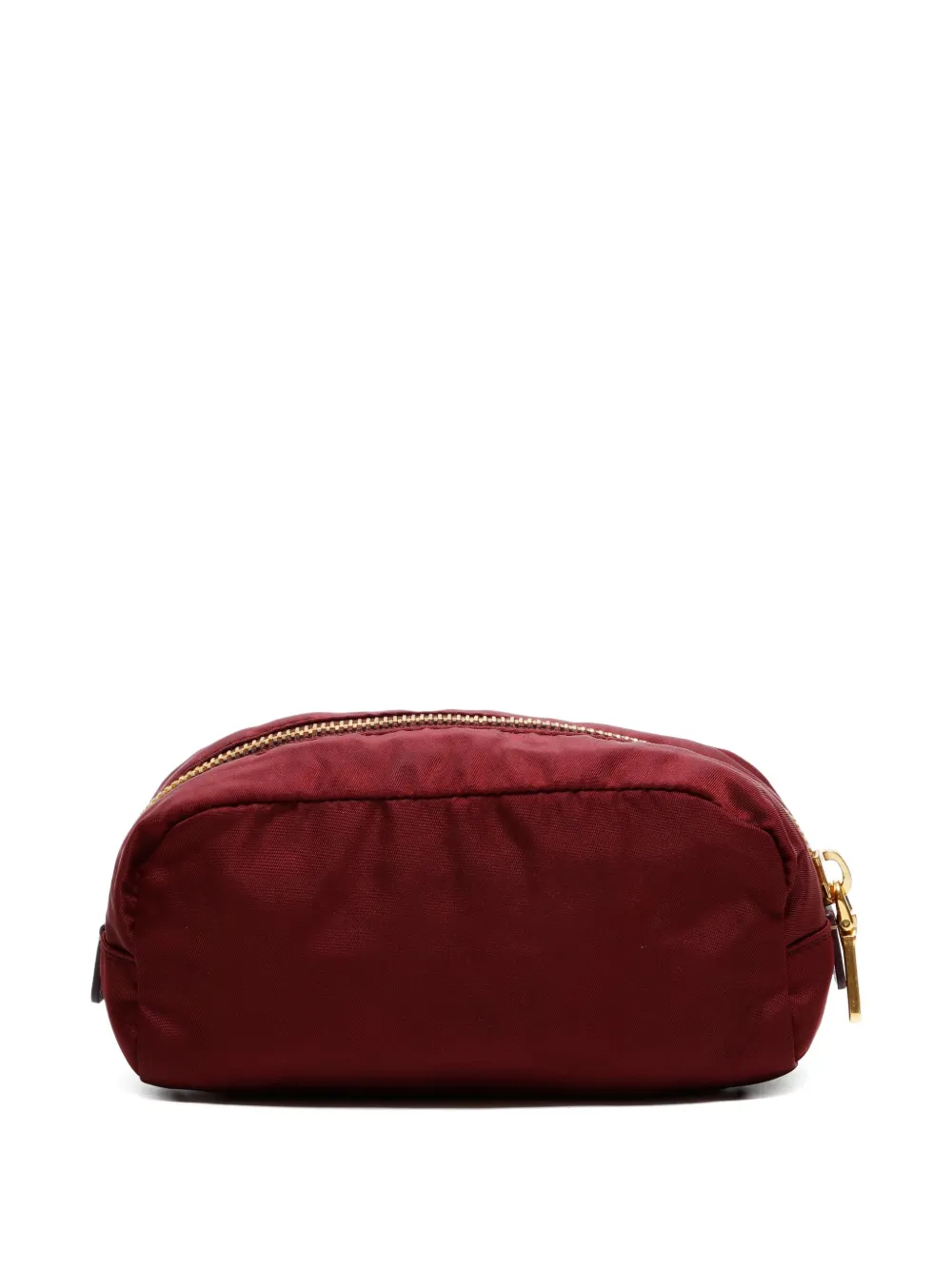 Pre-owned Prada 2015-2025 Triangle-logo Pouch In Red
