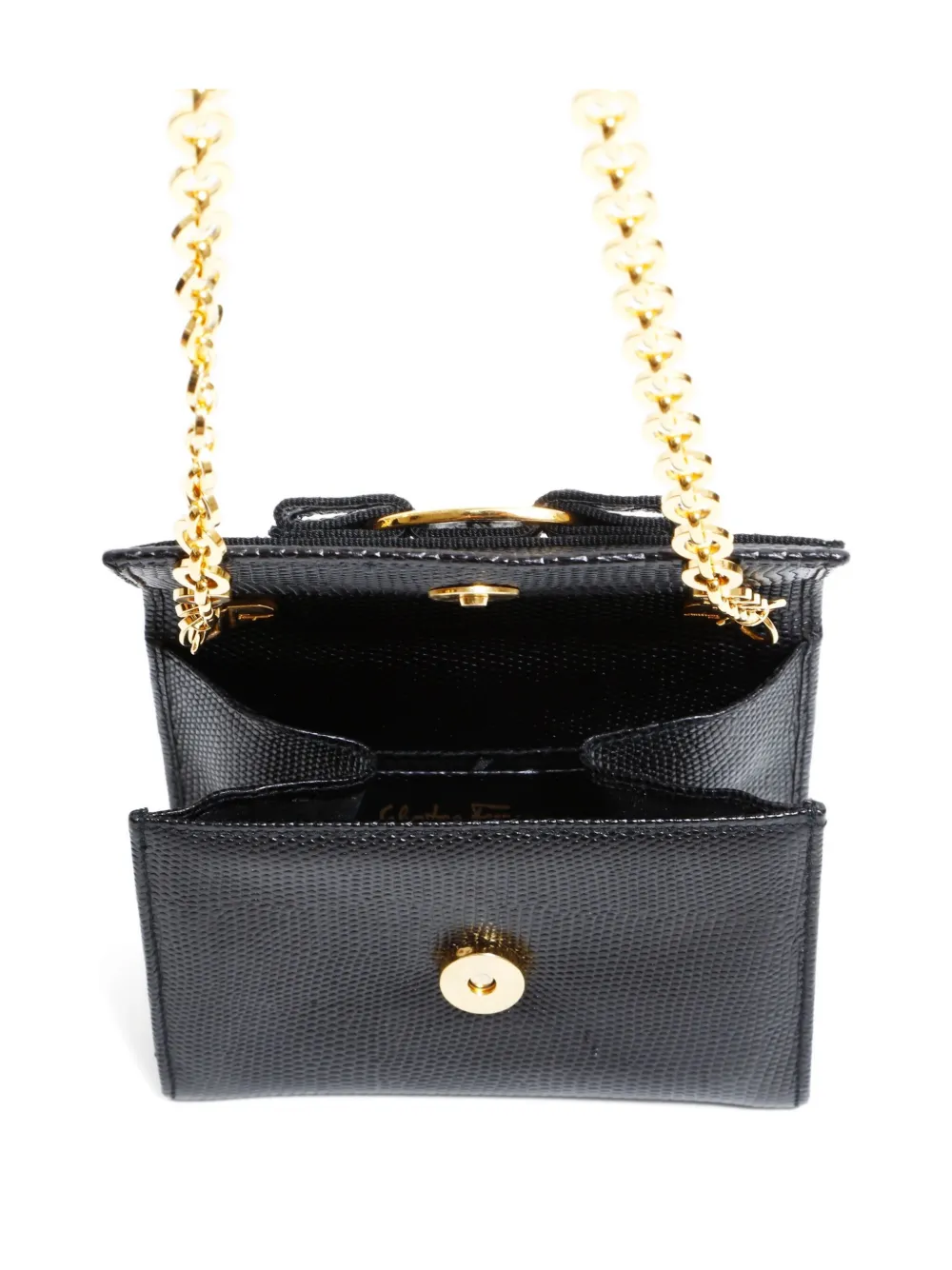 Pre-owned Ferragamo 1990-2010s Vara Mini Shoulder Bag In Black