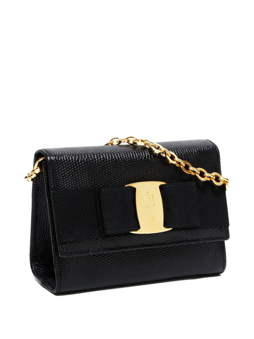 Pre-owned Ferragamo 1990-2010s Vara Mini Shoulder Bag In Black