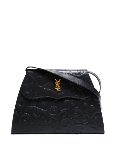 Saint Laurent Pre-Owned 1990-2000s logo-debossed shoulder bag