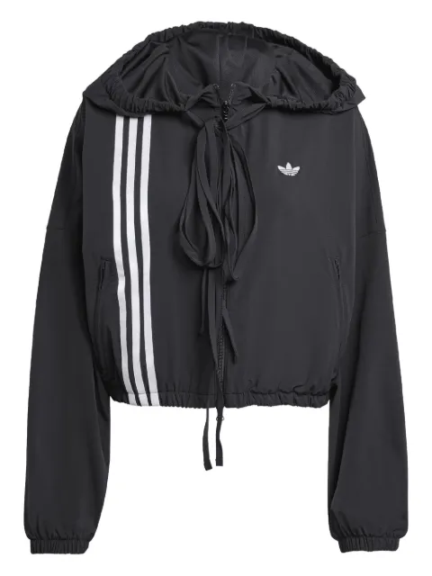 adidas three-stripes drawstring hoodie